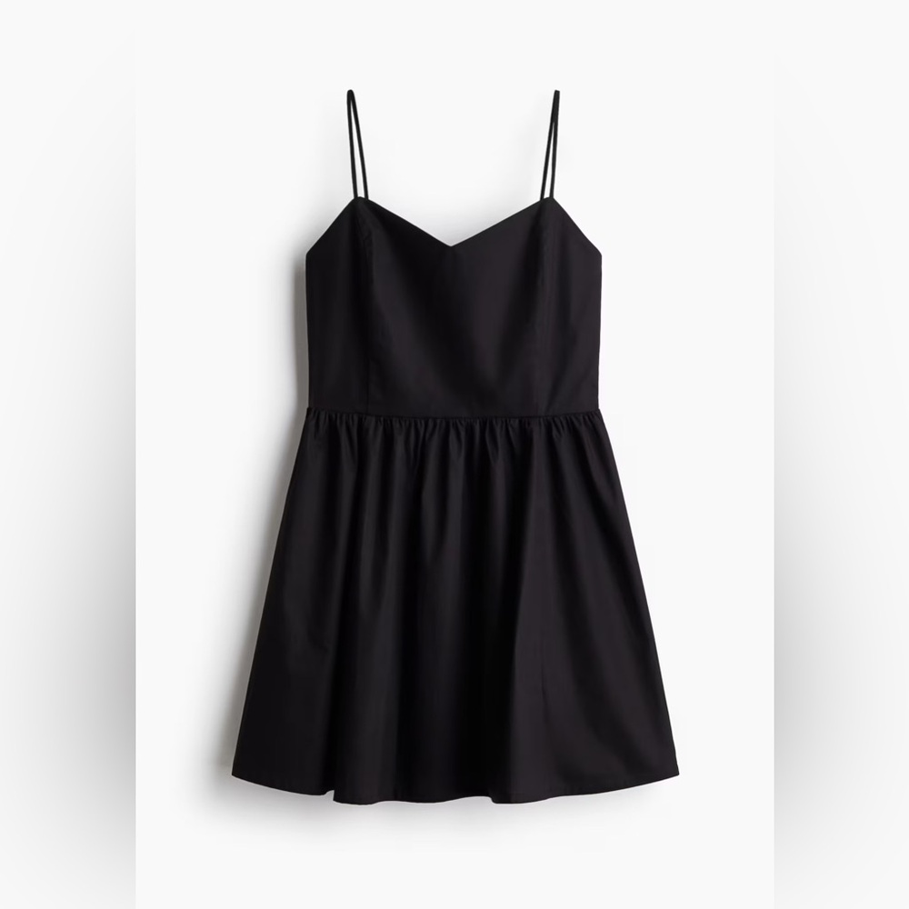 Cotton Dress with Flared Skirt - Picture 3 of 4